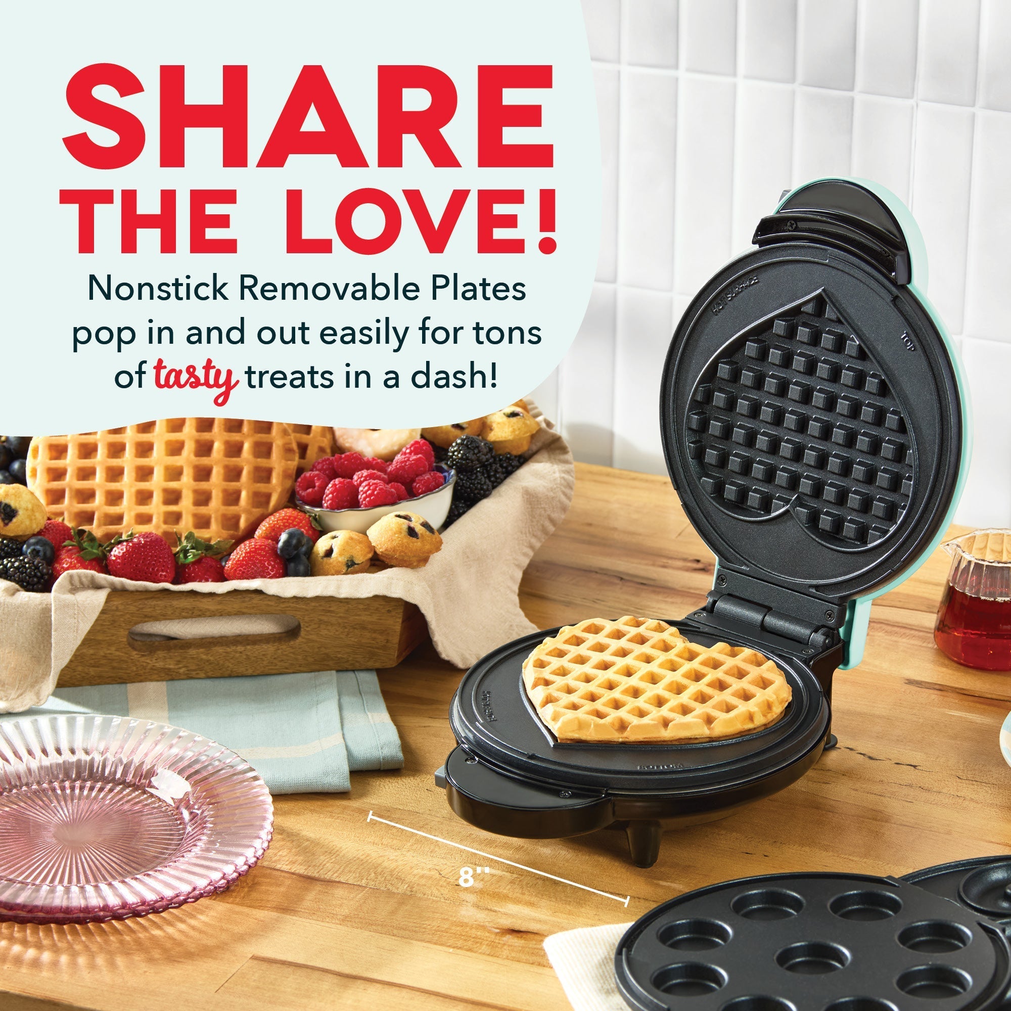 MultiMaker® Treat Maker System: Mini Donut, Mini Cupcake, Heart Waffle